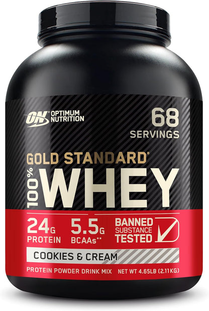 Gold Standard 100% Whey Protein Powder, Double Rich Chocolate, 2 Pound (Packaging May Vary)