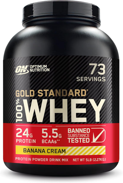 Gold Standard 100% Whey Protein Powder, Double Rich Chocolate, 2 Pound (Packaging May Vary)