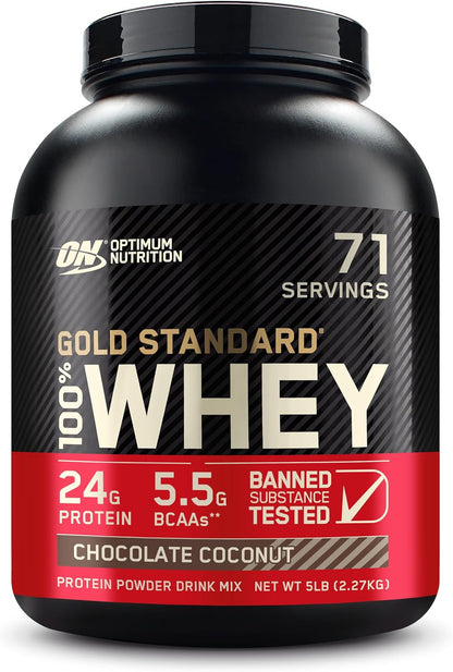 Gold Standard 100% Whey Protein Powder, Double Rich Chocolate, 2 Pound (Packaging May Vary)