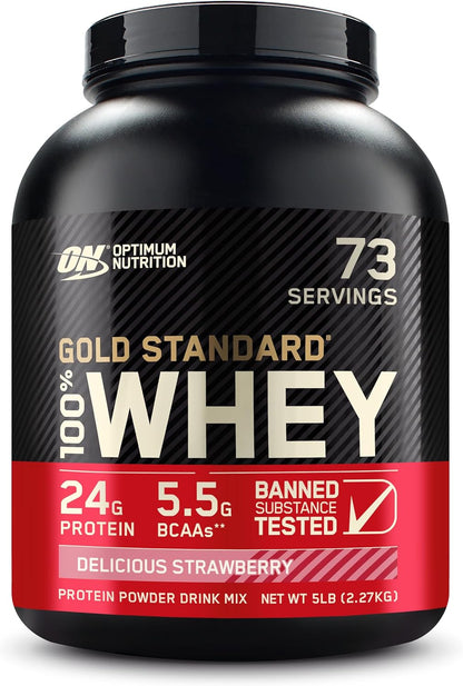 Gold Standard 100% Whey Protein Powder, Double Rich Chocolate, 2 Pound (Packaging May Vary)
