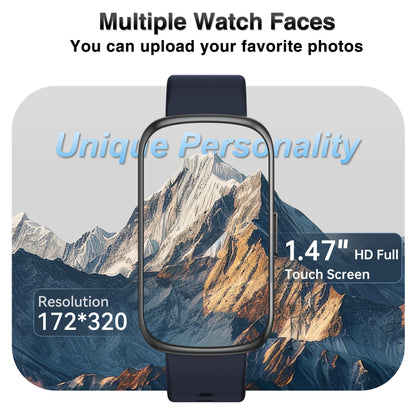 Health Fitness Tracker, Smart Watches for Women Men with 24/7 Heart Rate Blood Oxygen Monitor, Sleep Tracker, Calories & Pedometer, IP68 Waterproof Activity Trackers & Fitness Watch for Android&iPhone