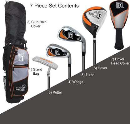 G1 Series Orange Kids Golf Club Set| Golf Clubs and Sets for Height 5'2"-5'10"| Complete Golf Club Sets W/A Golf Driver, Putter & Golf Bag| Young Men & Women Golf Clubs Ages 12-17