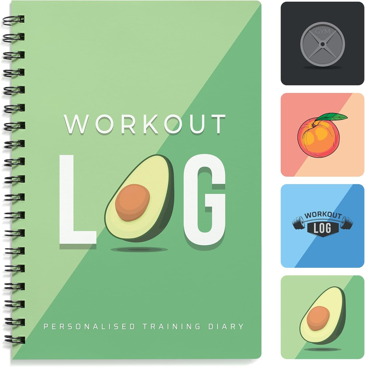 Workout Planner for Daily Fitness Tracking & Goals Setting - A5 Size, 6” X 8”, Charcoal Gray - Men & Women Personal Home & Gym Training Diary - Log Book Journal - by
