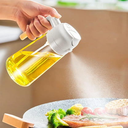 1-4Pc 2-in-1 Sprayer Pourer Oil Empty Bottle Plastic Oil Container Dispenser Vaporizer Kitchen Barbecue Camping Cooking Utensils