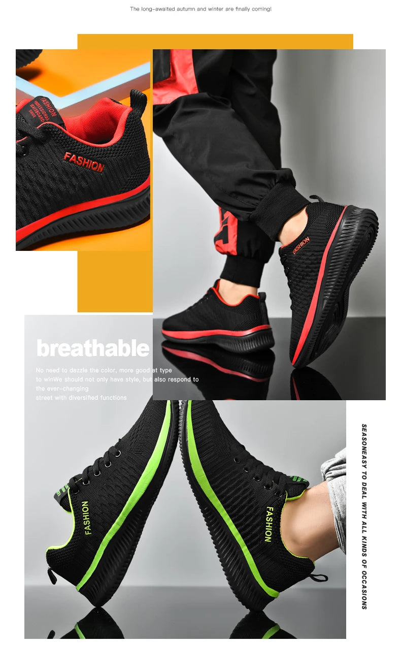 Men Shoes Breathable Men's Sneakers Comfortable Casual Shoes Tenis Outdoor Slip On Walking Sneakers