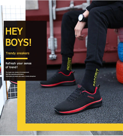 Mens Casual Sneakers Running Shoes Men Lace-up Lightweight Comfortable Breathable Big Size 46 Athletic Walking Shoes for Men