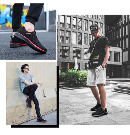 Mens Casual Sneakers Running Shoes Men Lace-up Lightweight Comfortable Breathable Big Size 46 Athletic Walking Shoes for Men