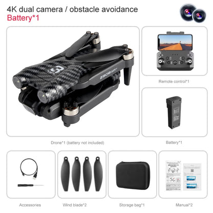 KBDFA MINI Z908Pro Max Drone 4K ESC Professional WIFI FPV Dron Obstacle Avoidance Brushless Four-Axis Folding RC Quadcopter Toys