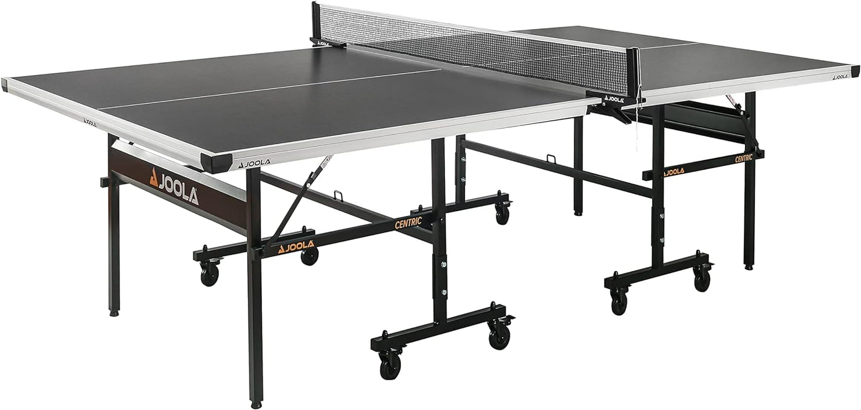 inside - Professional MDF Indoor Table Tennis Table with Quick Clamp Ping Pong Net and Post Set - 10 Minute Easy Assembly - Ping Pong Table with Single Player Playback Mode