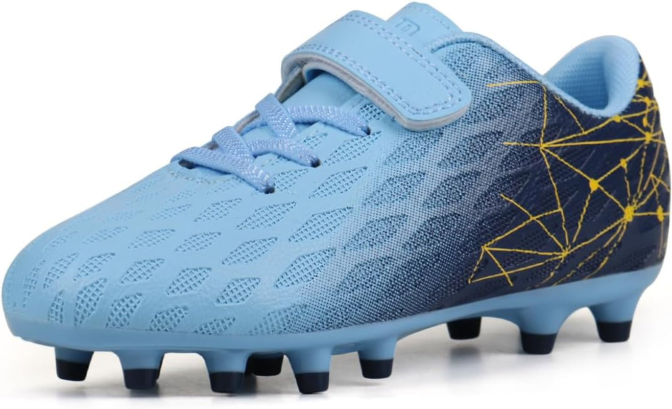 Kids Firm Ground Soccer Cleats Boys Girls Athletic Outdoor Football Shoes